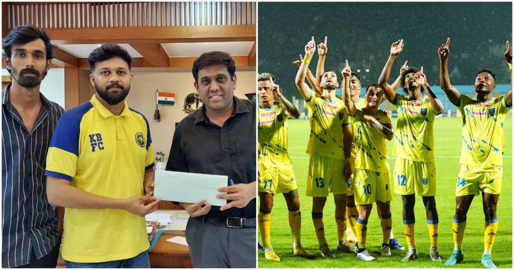 Kerala Blasters fans manjappada stand strong and donates for Wayanad