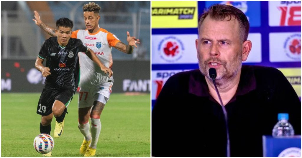 Kerala Blasters coach Mikael Stahre analyzes the match against Mohammedan SC