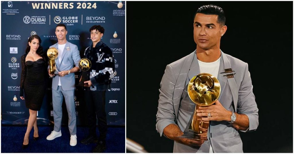 Cristiano Ronaldo at the Globe Soccer Awards