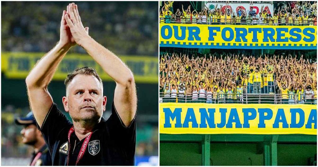 Kerala Blasters head coach Mikael Stahre addresses his thoughts about Manjappada protest