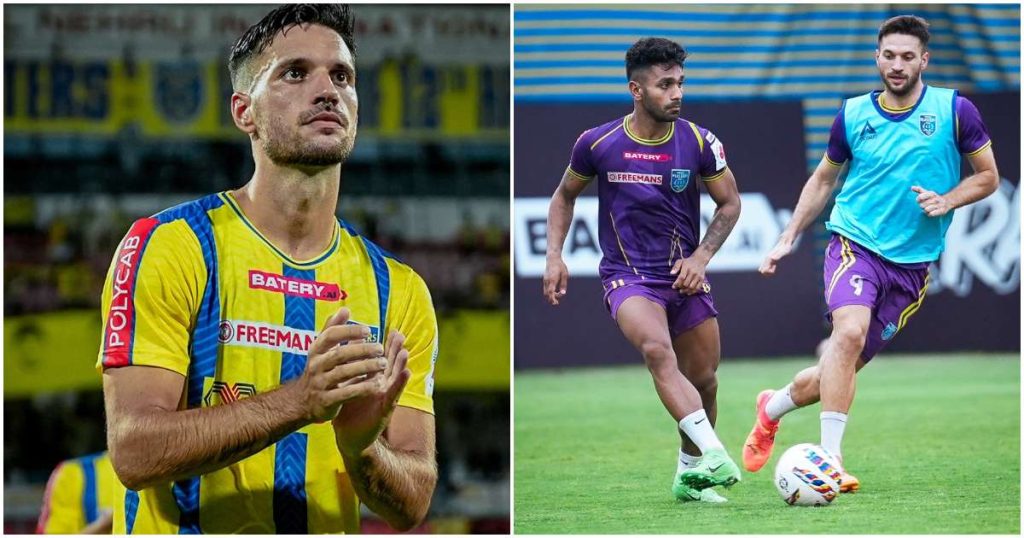 Kerala Blasters striker Jesus Jimenez suffered a suspected thigh injury